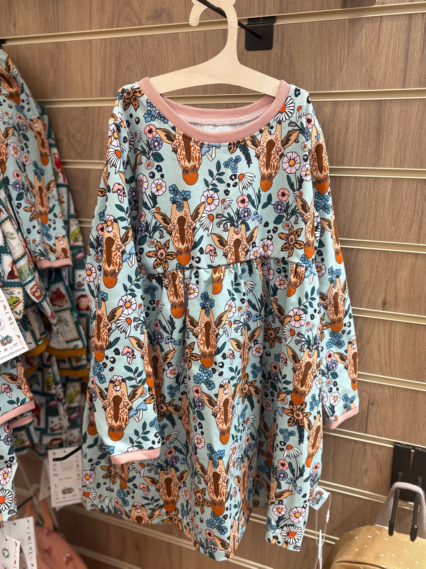 Floral Giraffe Children's Dress