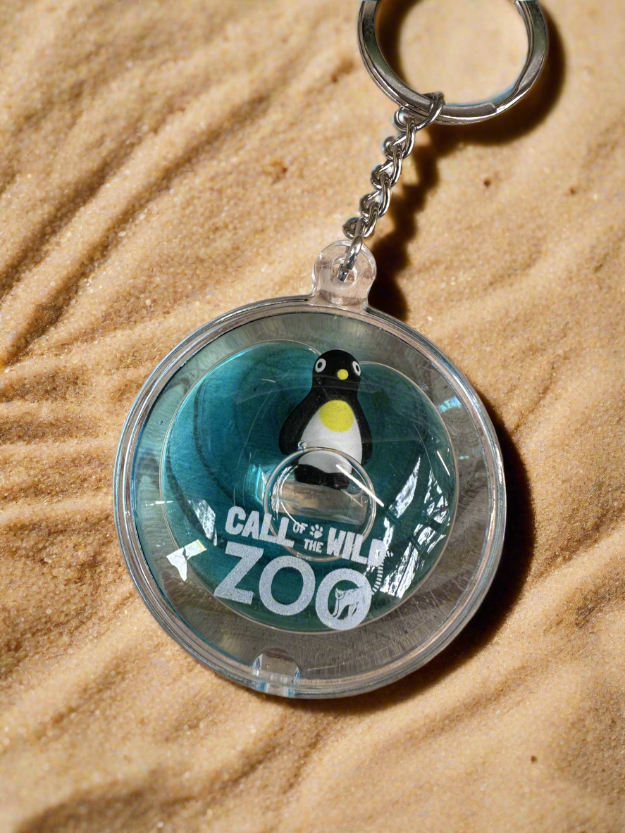 Penguin Water Logo Keyring