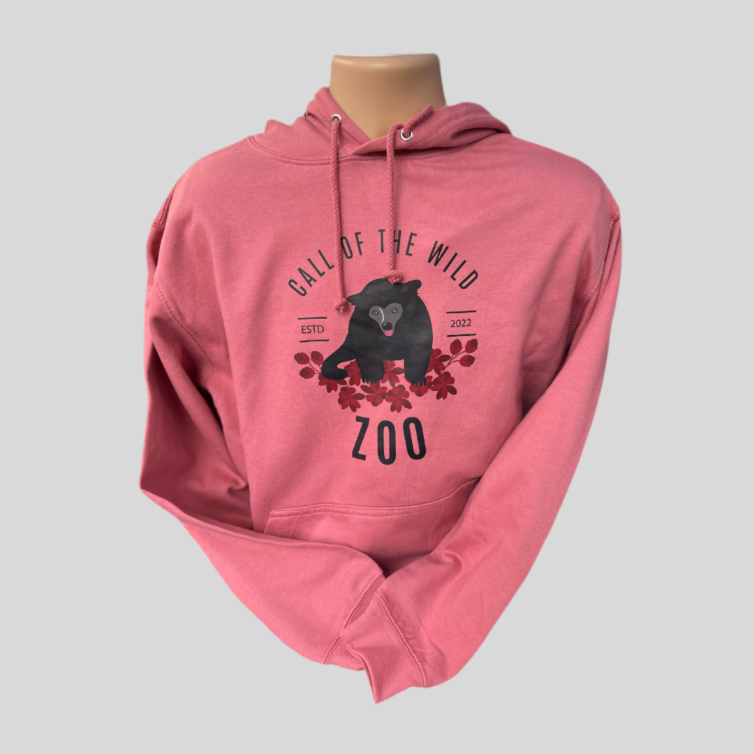 Dusty Rose Binturong & Flower Hoodie