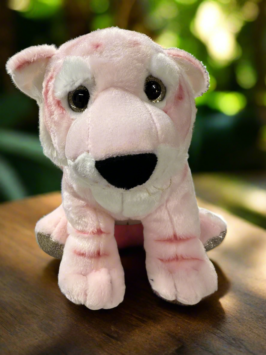 Lovely Hearts Pink Tiger Plush